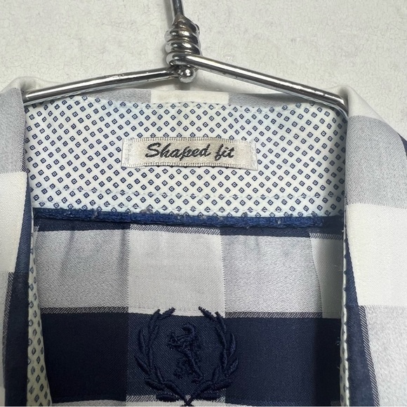 Bugatchi Uomo Navy and White Checkered Shirt - Picture 2 of 11